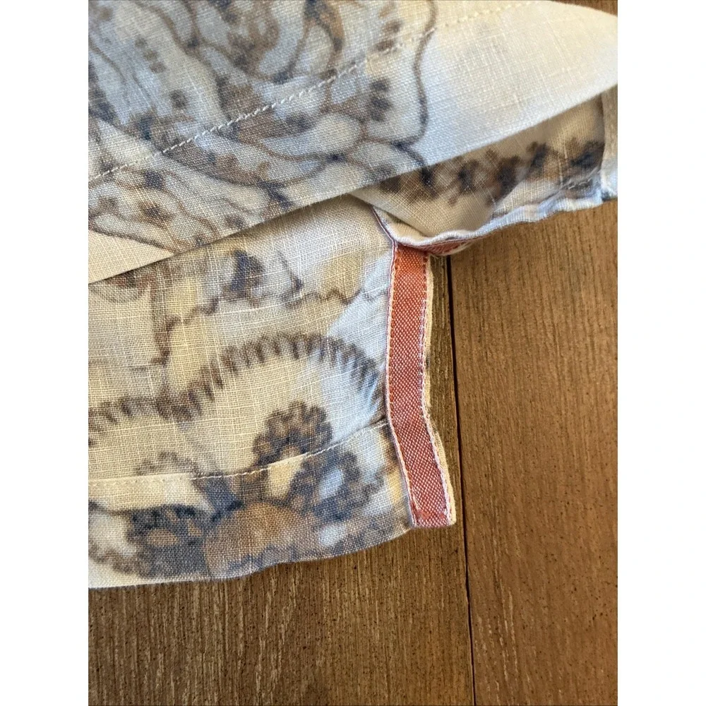 Tommy Bahama 100% Linen Shirt Island Floral Print Mens XL Muted Colors